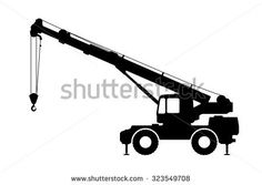 236x167 Crane Silhouette On A White Background Vector