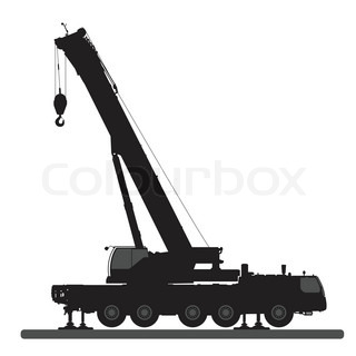 320x320 Crane. Silhouette On A White Background. Stock Vector Colourbox