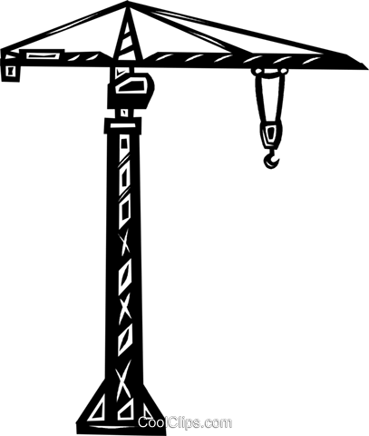 407x480 Construction Crane Royalty Free Vector Clip Art Illustration