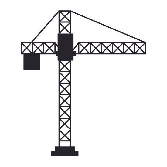 550x550 Construction Crane Silhouette