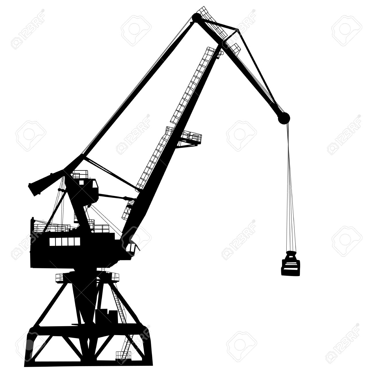 1300x1300 Crane Clipart Working