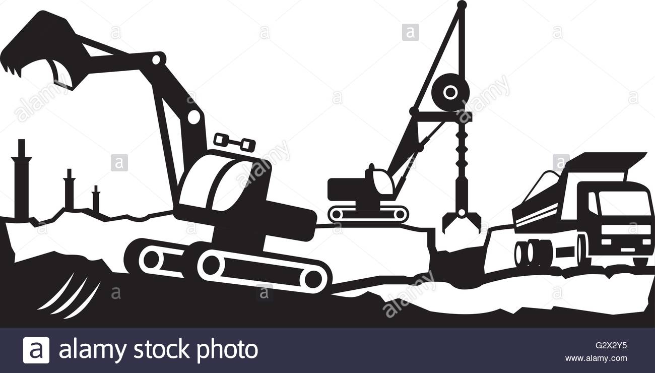 1300x740 Excavation Stock Vector Images