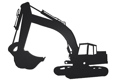 400x287 Excavator Silhouette Embroidery Designs, Machine Embroidery