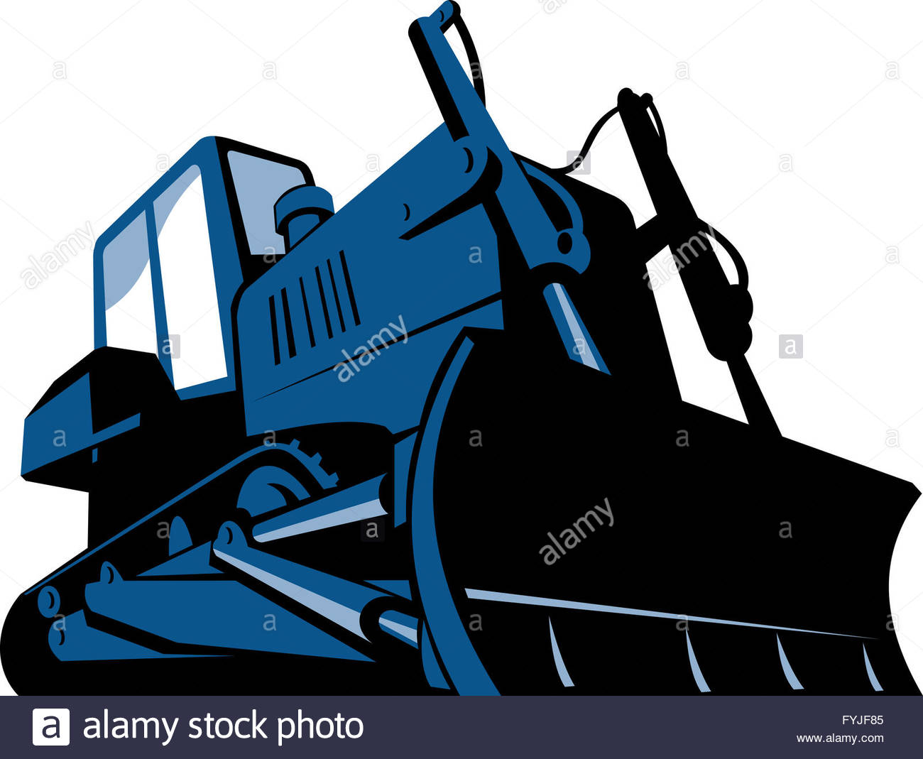 1300x1069 Bulldozer Front Retro Stock Photo, Royalty Free Image 103054677