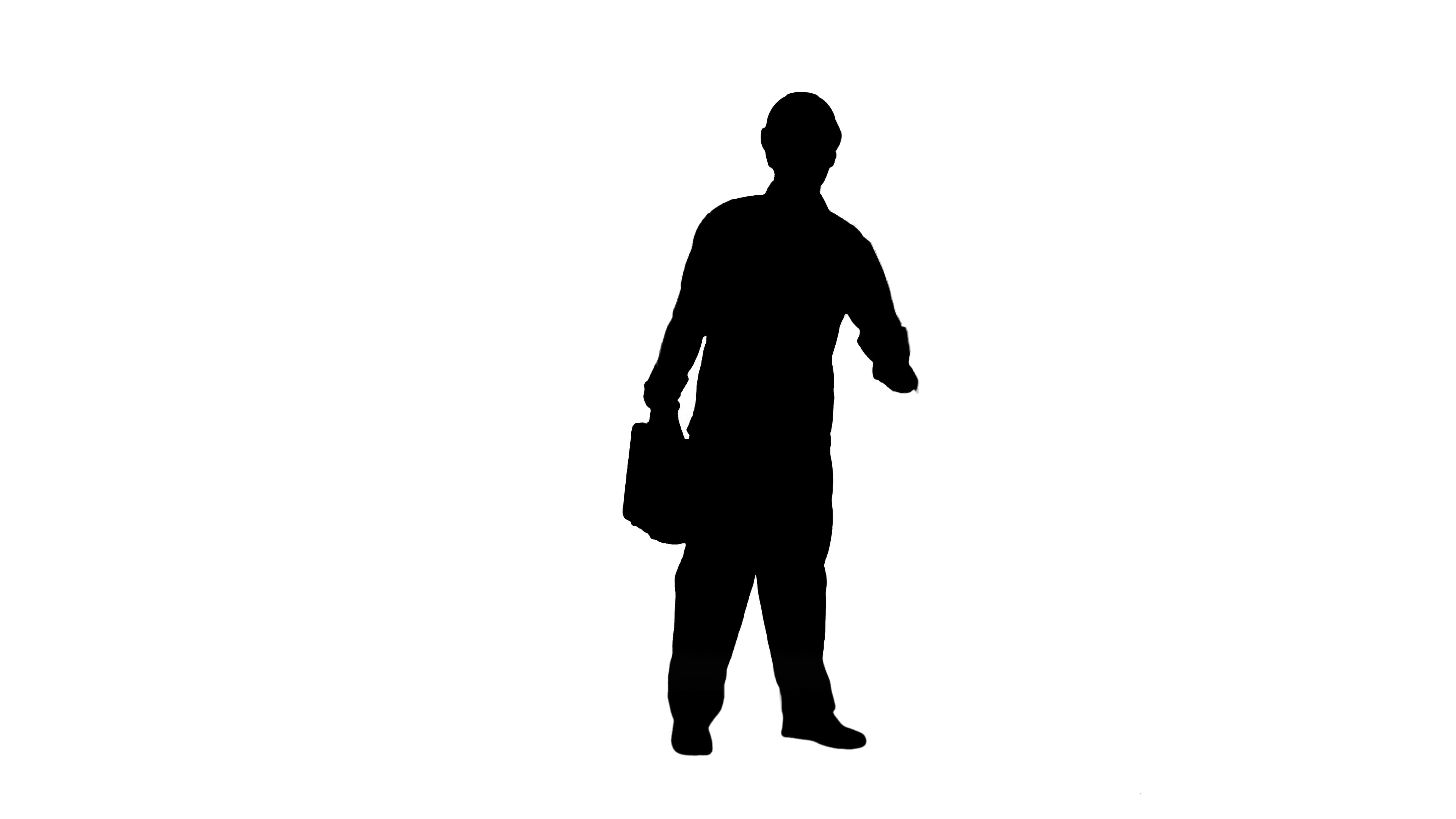 3840x2160 Silhouette Construction Engineer With Tablet And Drawing In Hands