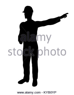 300x383 Male Construction Worker Art Illustration Silhouette On A White