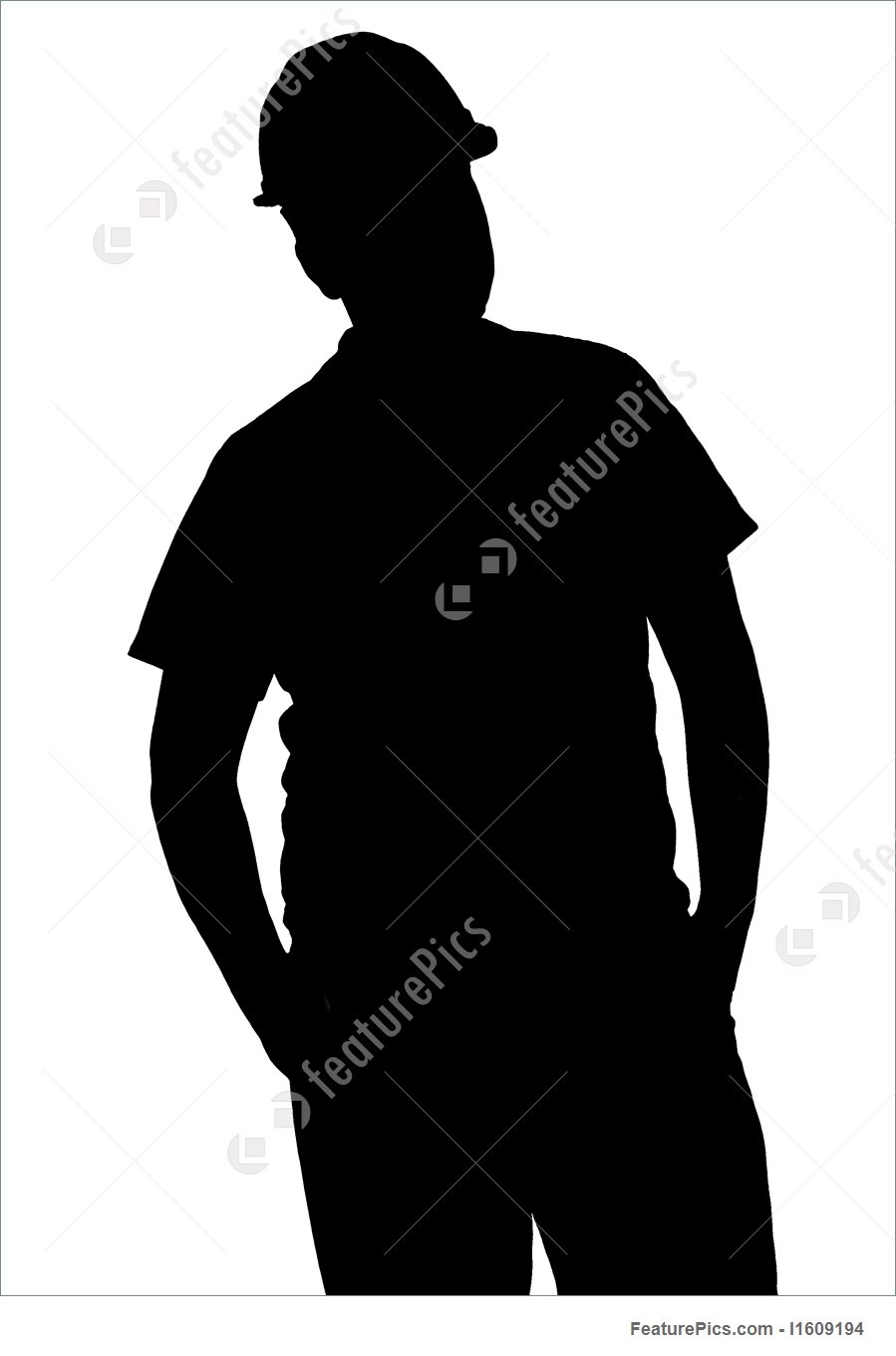 899x1360 Construction Worker Silhouette Illustration