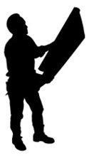 125x222 Black And White Construction Workers Silhouette Stock Vectors