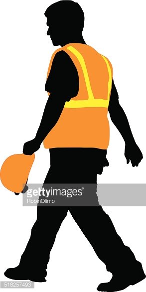 293x586 Construction Worker Walking Premium Clipart