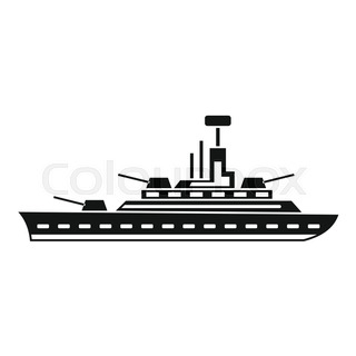 320x320 High Detailed Ship Silhouette Stock Vector Colourbox