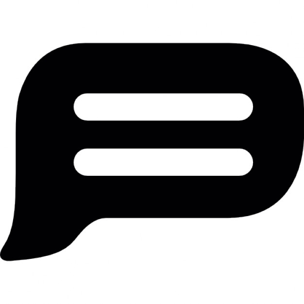 626x626 Thought Bubble Silhouette With Two Conversation Lines Icons Free