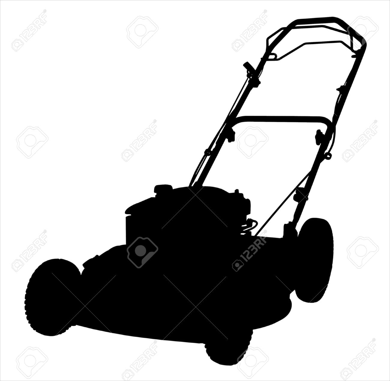 1300x1269 Lawn Mower Silhouette Clipart