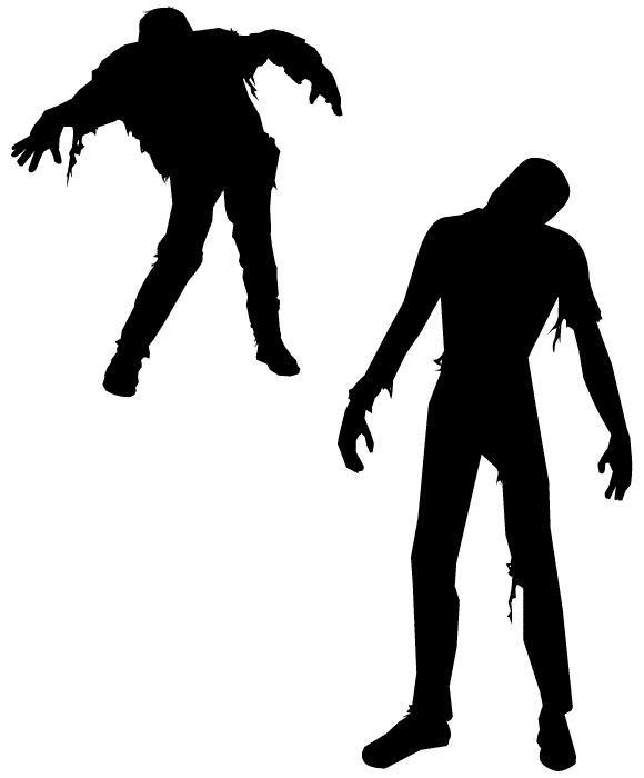 580x700 Cool Zombie Silhouette Clipart