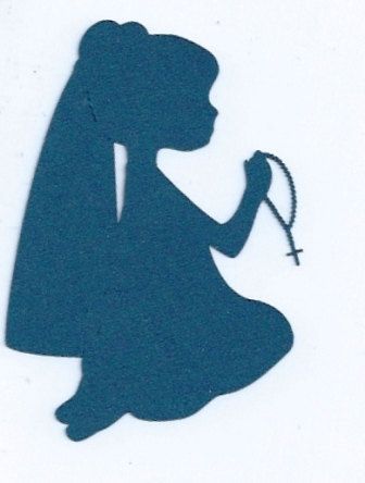 336x444 Little Girl Praying The Rosary Silhouette By Hilemanhouse On Etsy