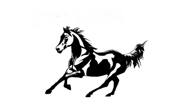 640x367 Art Designed Hoese Running Cool Silhouette Wall Decals Home