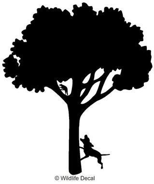 319x380 Coon Hunting Decal Md 2 Truck Sticker