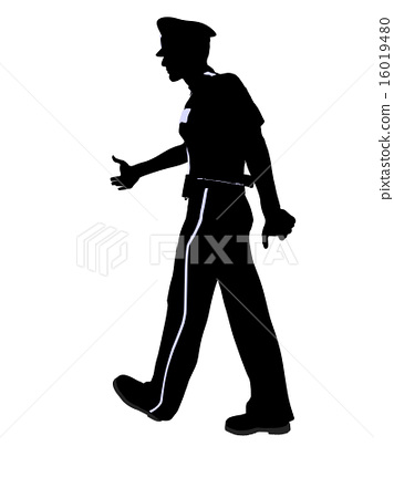 356x450 Male Police Officer Illustration Silhouette