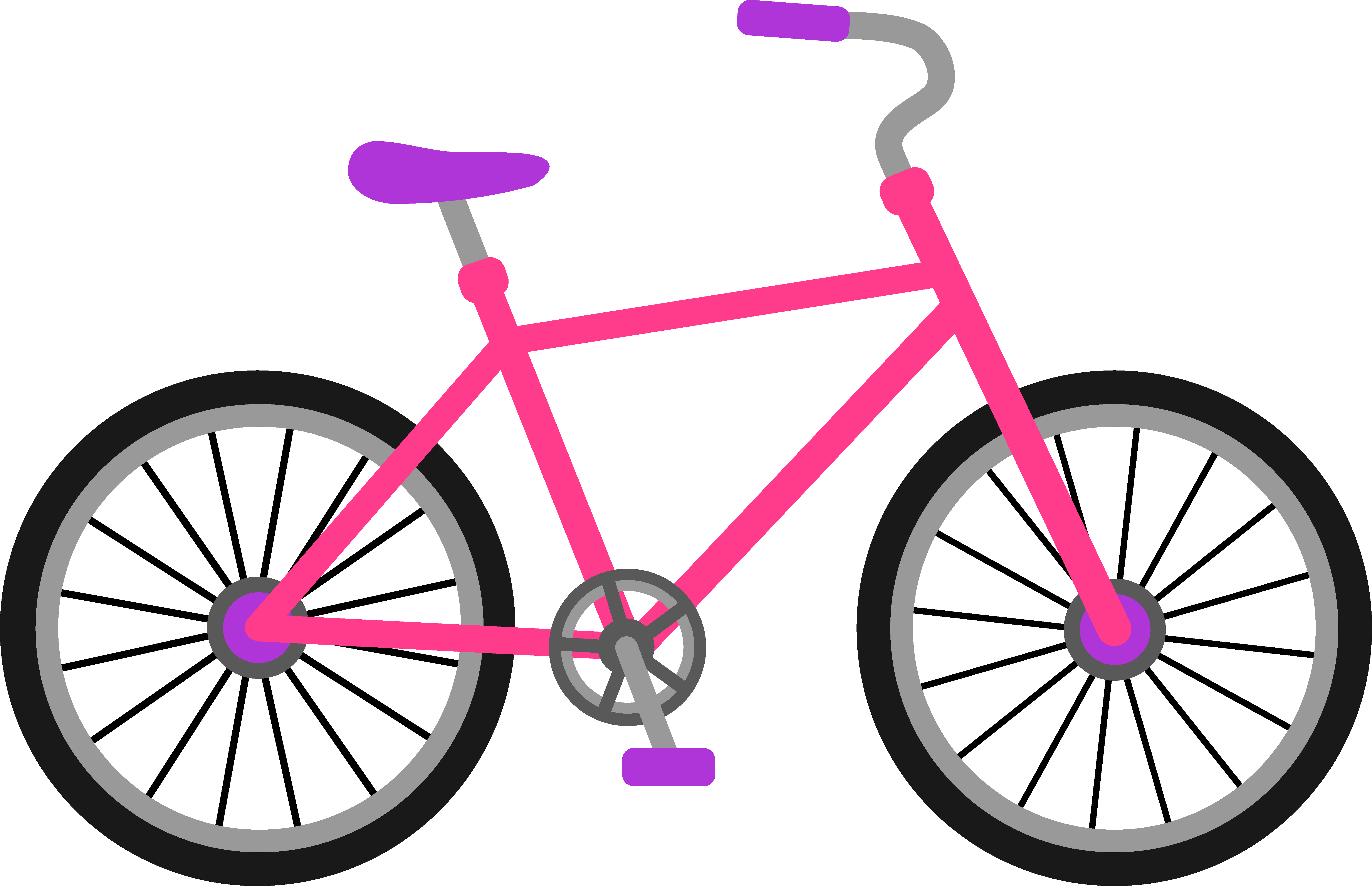 6305x4070 Clipart Of Girl On Bike Silhouette