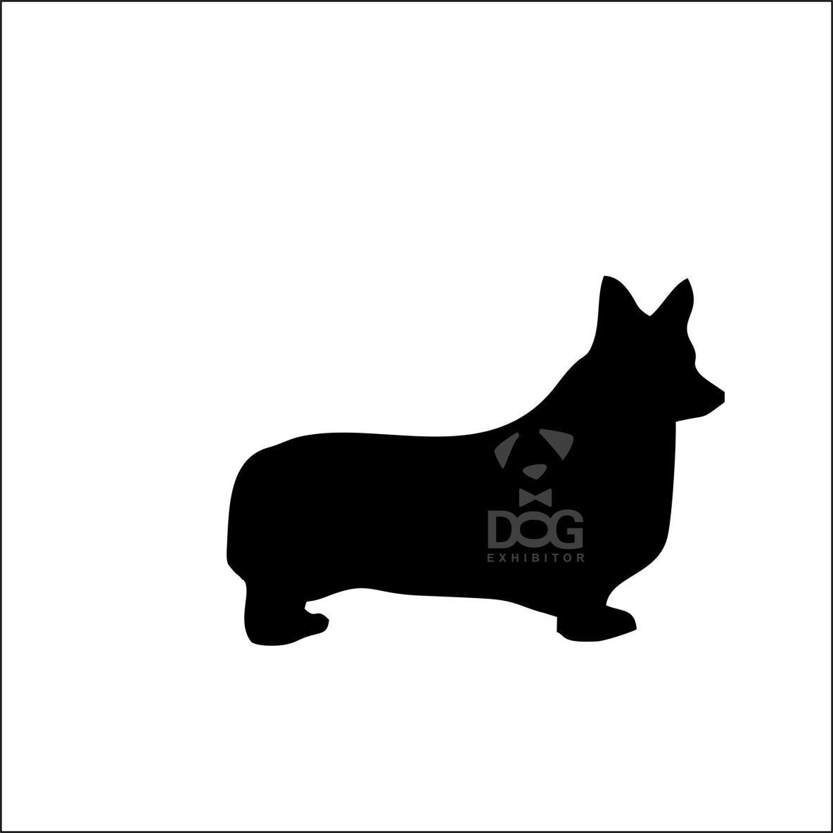 1184x1184 Corgi Silhouette Stickers