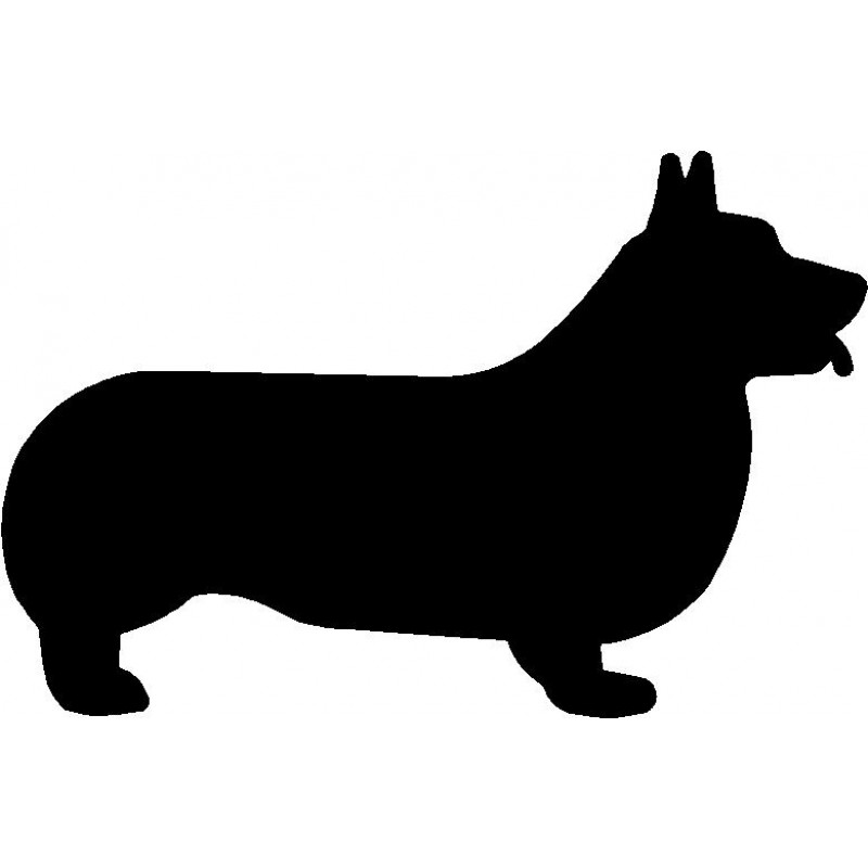 800x800 Dog Breed Silhouette Wall Hanging Magnetic Memo Corgi