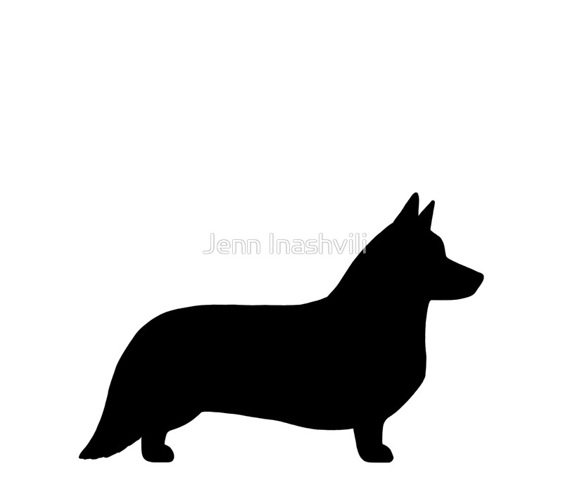 800x682 Cardigan Welsh Corgi Silhouette Travel Mugs By Jenn Inashvili