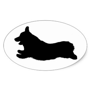 307x307 Corgi Silhouette Stickers Zazzle