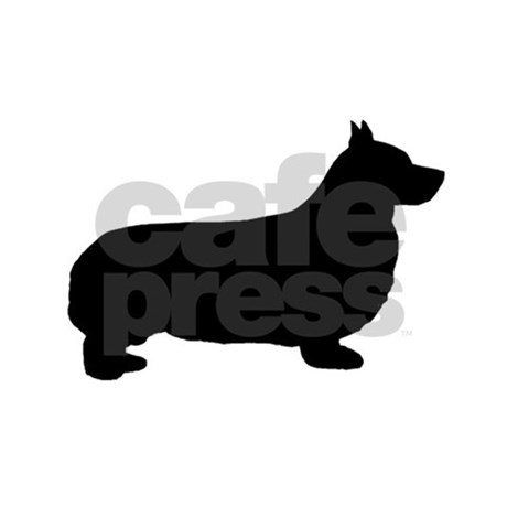 460x460 Pembroke Welsh Corgi Silhouette Queen Duvet By Puppylovenz