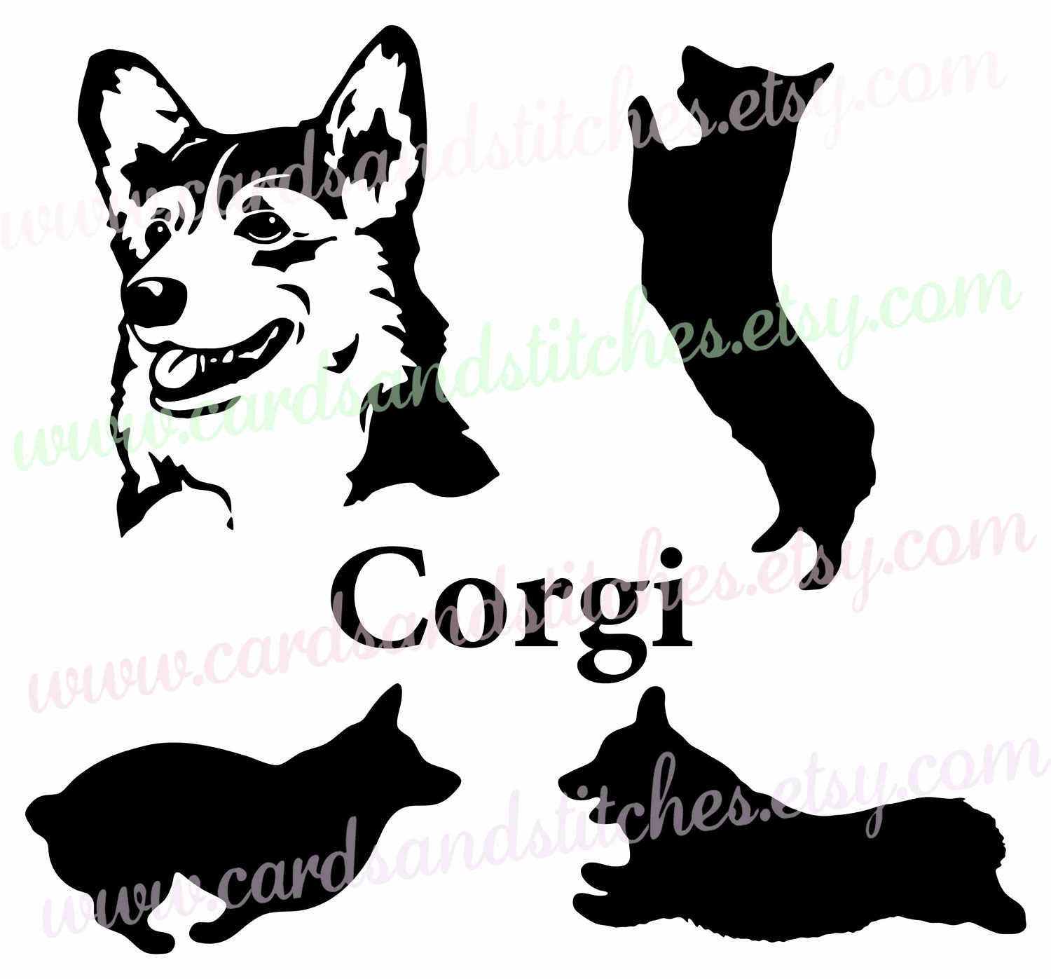1500x1397 Corgi Svg