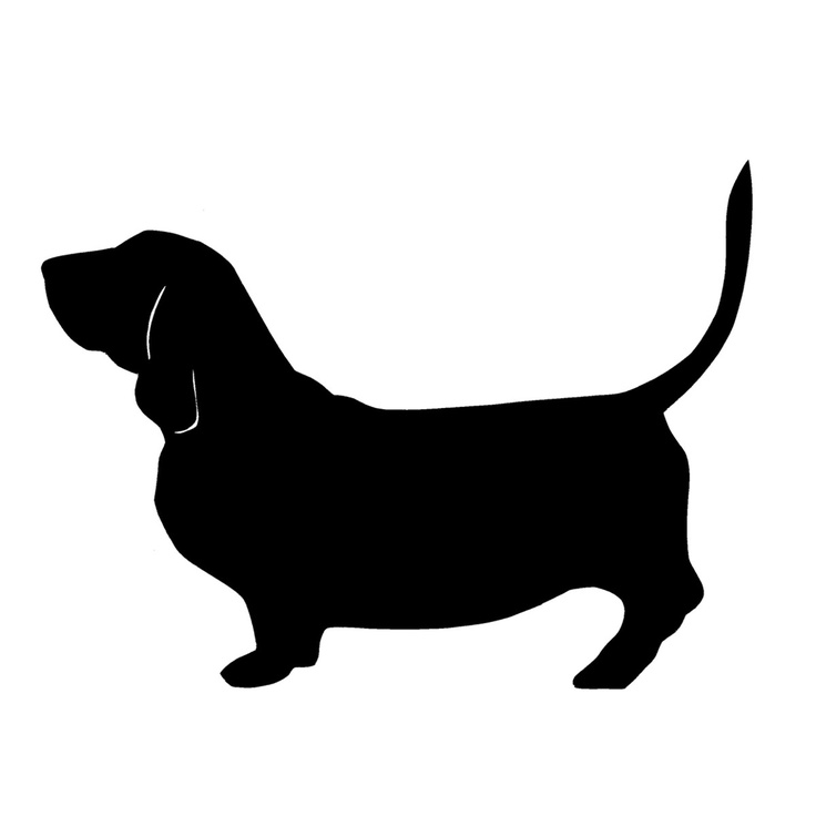 736x736 Basset Hound Clipart Dog Silhouette