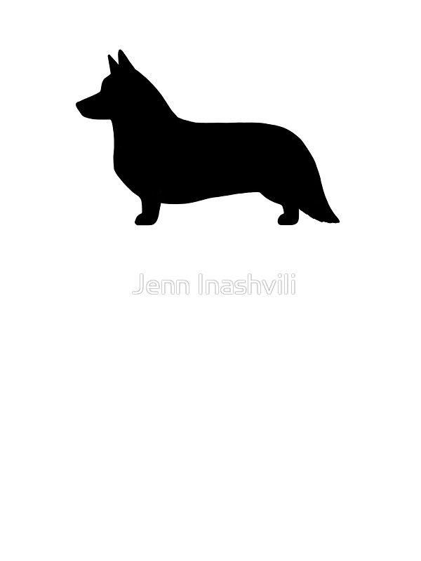 600x800 Cardigan Welsh Corgi Silhouette Stickers By Jenn Inashvili