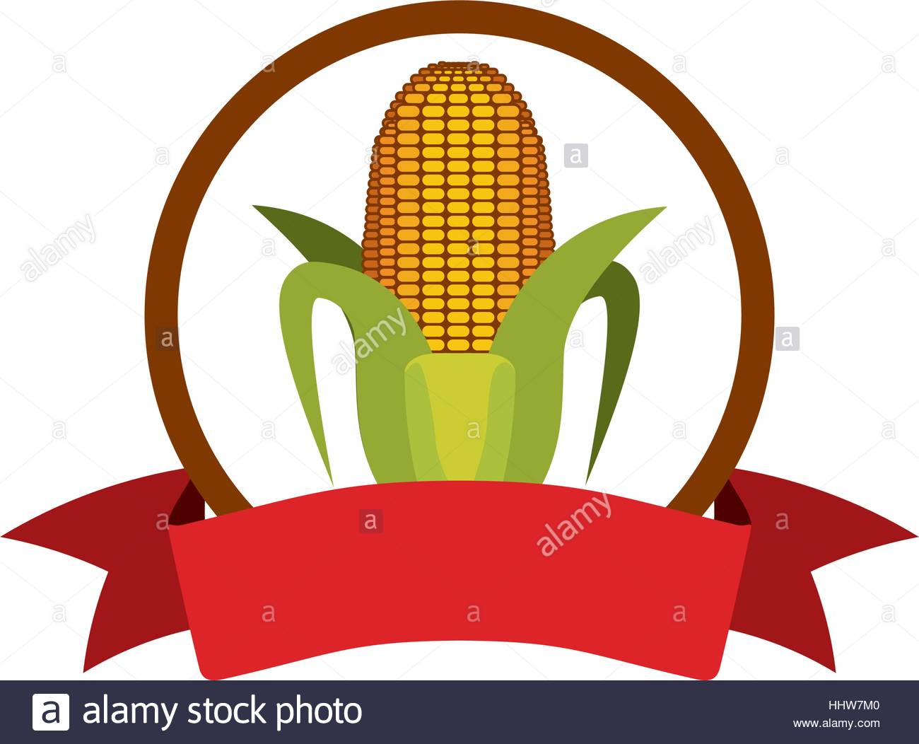 1300x1052 Label Silhouette Colorful With Corn Vector Illustration Stock
