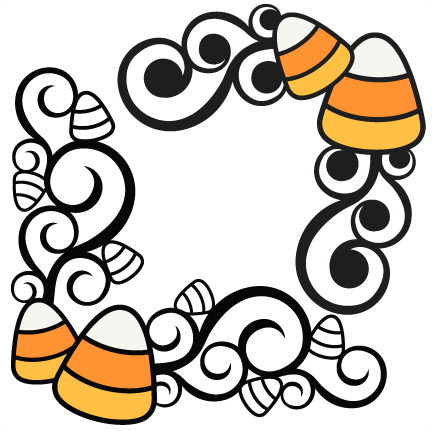432x432 Candy Corn Flourishes Svg Scrapbook Cut File Cute Clipart Files