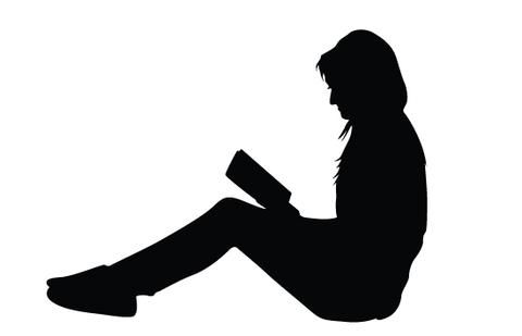 480x309 Women Reading Books Silhouette Vector Silhouettes Vector