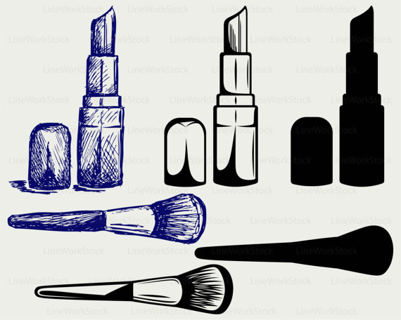 570x456 Lipstick Svgclipartmakeup Brushes Svglipstick Silhouette