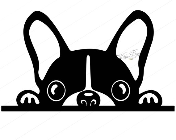 570x456 Peeking Dog Svg Silhouette Clipart Canine Family Pet Dog
