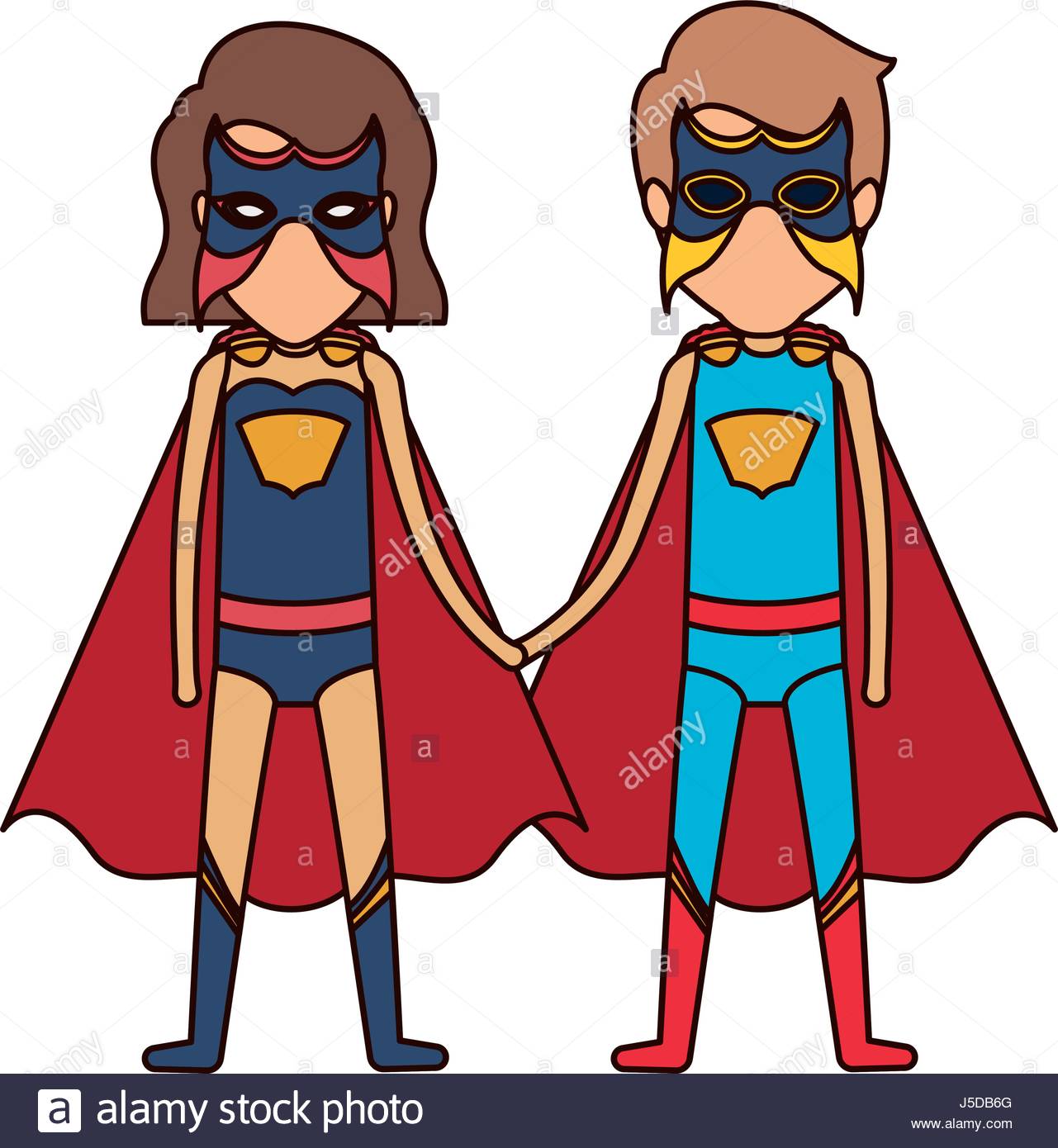 1281x1390 Colorful Silhouette With Faceless Couple Superheroes United