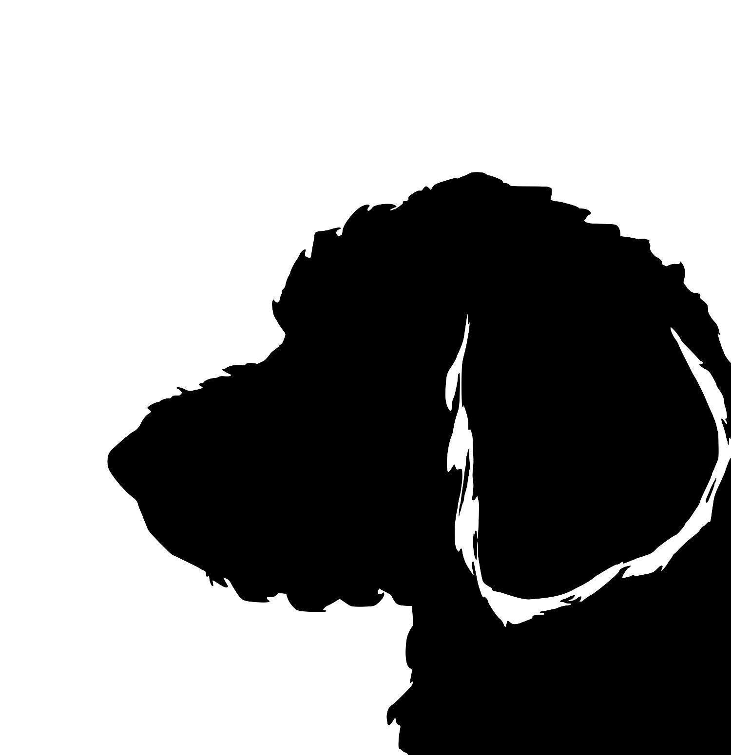 1500x1550 Labradoodle Silhouette Extra Large Reusable Cotton Canvas Tote Bag