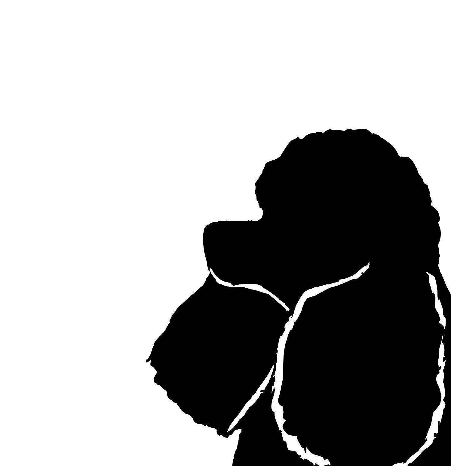 1500x1550 Miniature Poodle Silhouette Extra Large Reusable Cotton Canvas