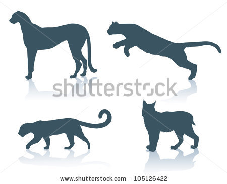 450x366 Mountain Lion Silhouette Clipart