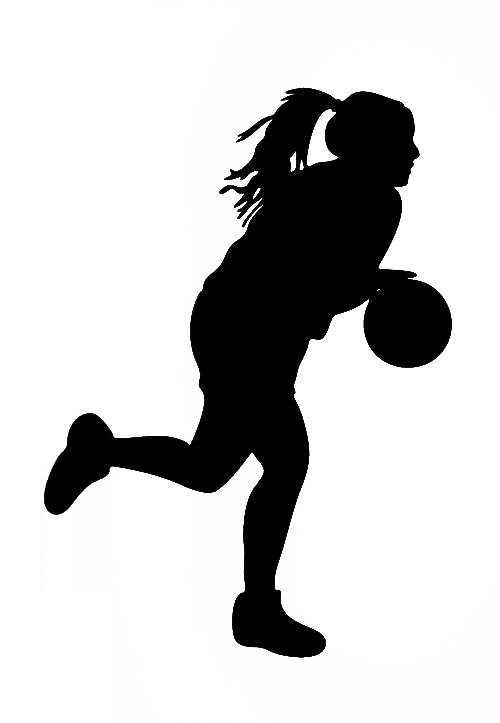 500x723 Girls Basketball Silhouette Girls Wall Decals Vinyl Stickers Home