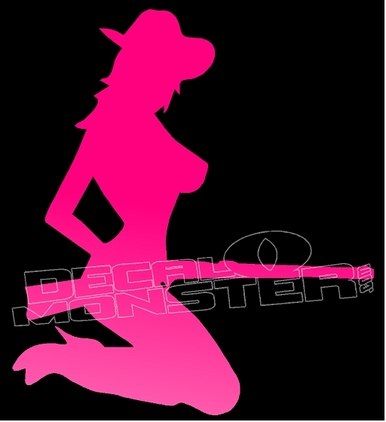 386x422 Hot Country Girl And Gun Decal Sticker