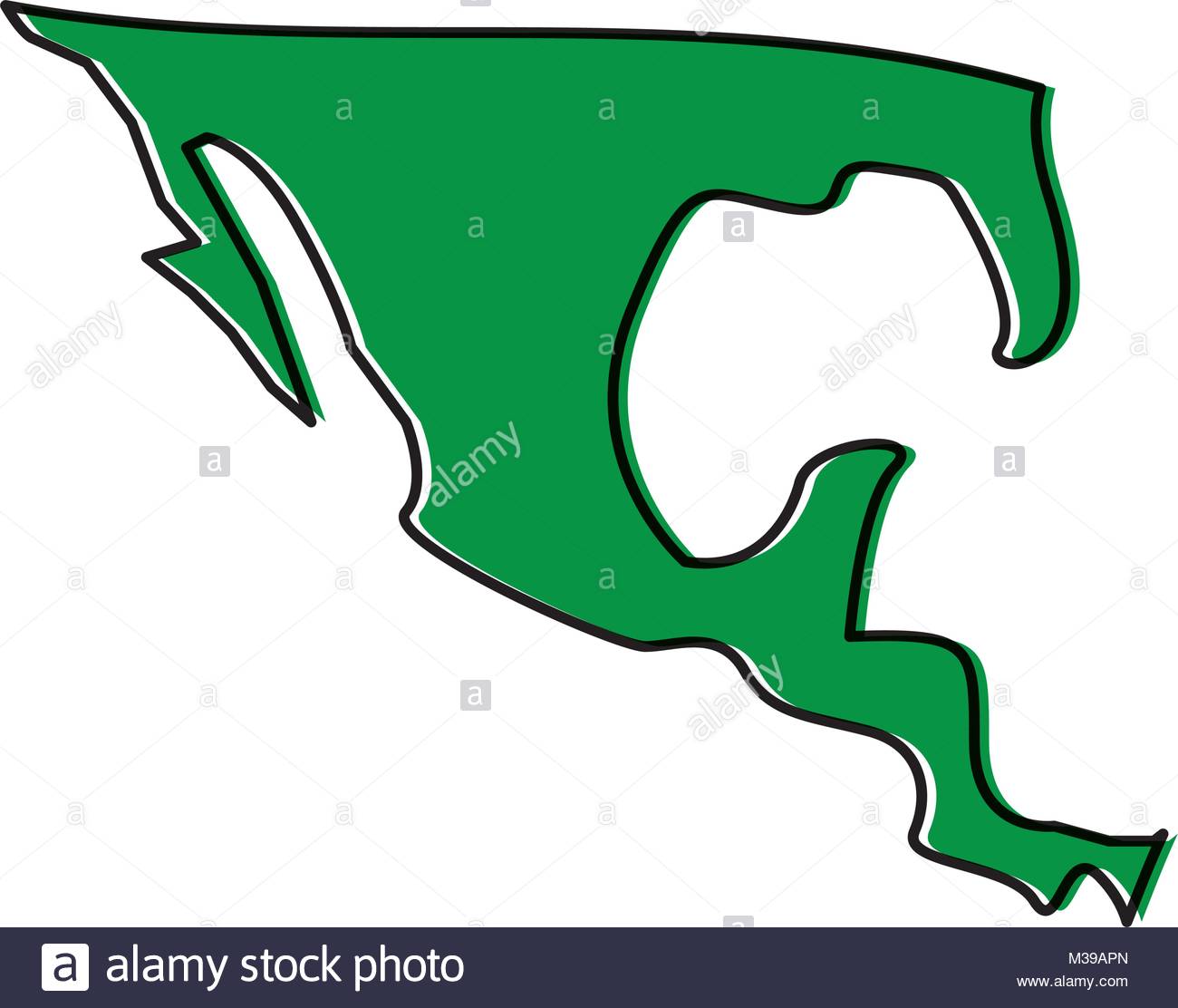 1300x1112 Silhouette Map Of Mexico Country Stock Vector Art Amp Illustration