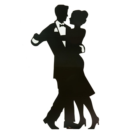 450x450 Large Dancing Couple Cut Out Silhouette