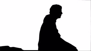 320x180 Backlit Couple Embrace In Silhouette Motion Background