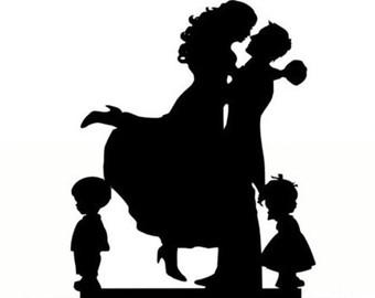 340x270 Custom Wedding Cake Topper Personalized Silhouette
