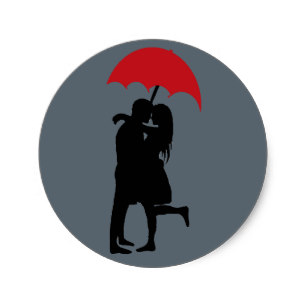 307x307 Romantic Silhouette Couple Stickers Zazzle