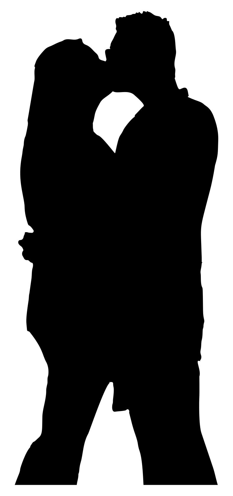 789x1675 Couple Hugging And Kissing Silhouette Clipart