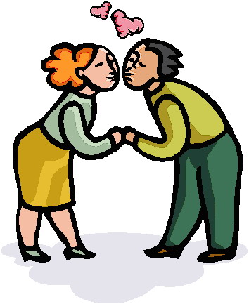 354x433 Kissing Clipart