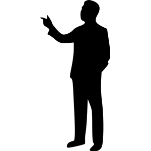 300x300 Free Person Pointing Silhouette Clipart Png Collection