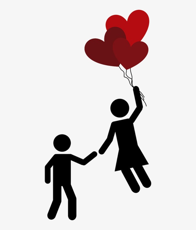 650x765 Couple Silhouette With Love Balloon, Love Balloon, Couple